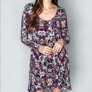 Show Me Your Mumu Stevie Babydoll Floral Long Sleeve Dress-Women Size Small